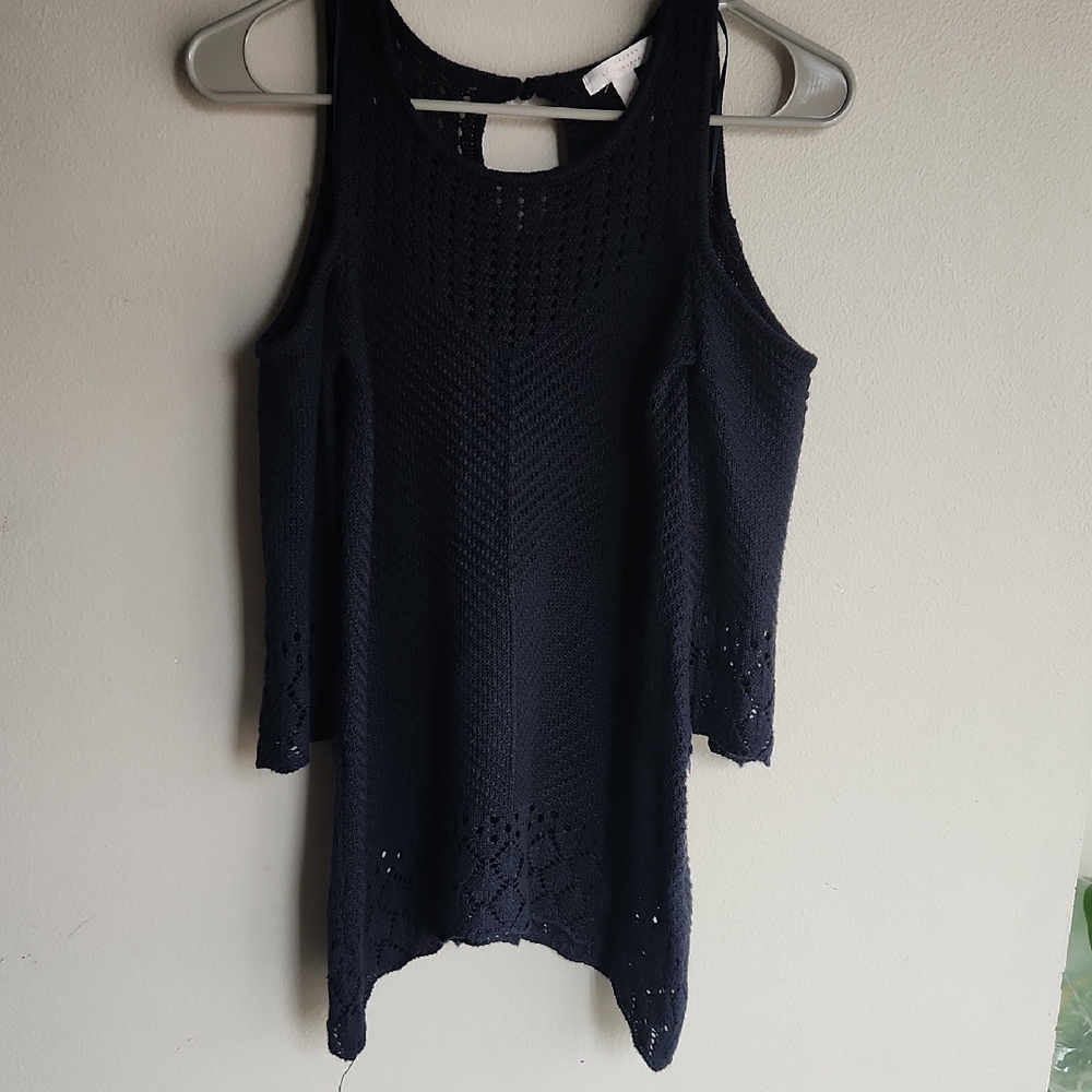 LC Lauren Conrad Black Knit Top
